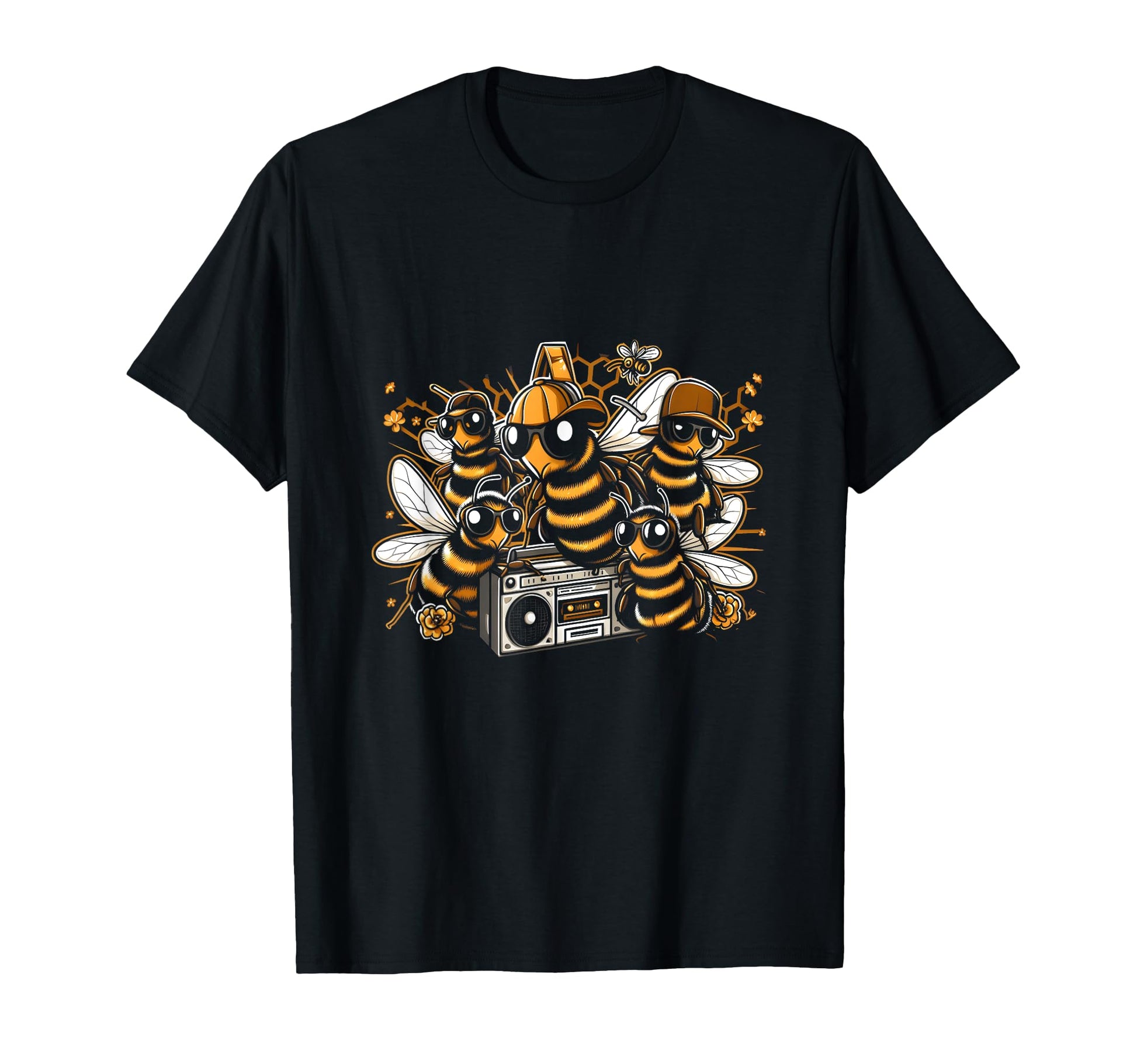 Bee Hip Hop Oldschool Rap Lover T-Shirt - Fun Novelty Design Men Women - T-Shirt, Sweatshirt, Hoodie
