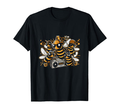 Bee Hip Hop Oldschool Rap Lover T-Shirt - Fun Novelty Design Men Women - T-Shirt, Sweatshirt, Hoodie