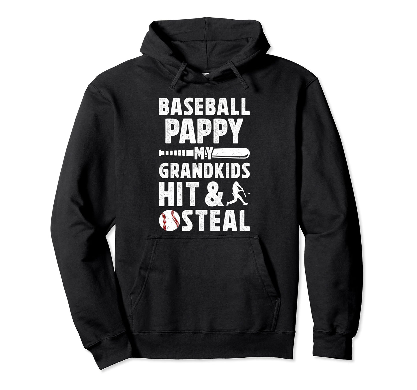 Baseball Pappy Grandpa Funny Pappy Hoodie - Trendy Graphic for Adults - T-Shirt, Sweatshirt, Hoodie