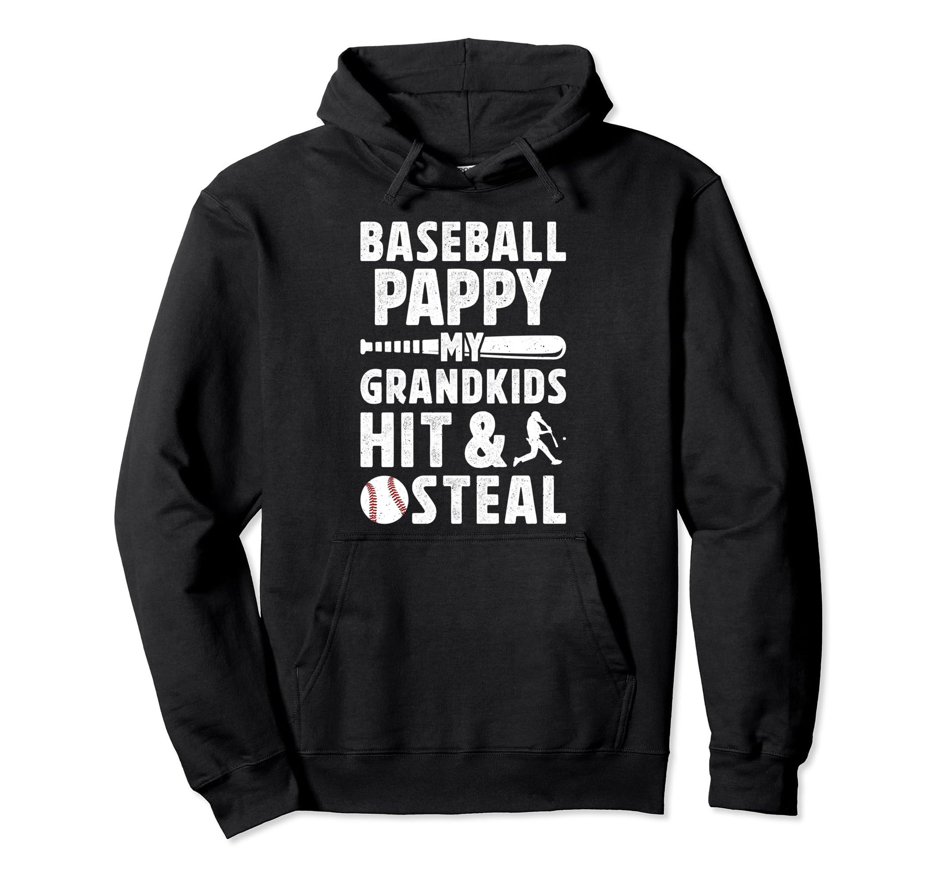 Baseball Pappy Grandpa Funny Pappy Hoodie - Trendy Graphic for Adults - T-Shirt, Sweatshirt, Hoodie