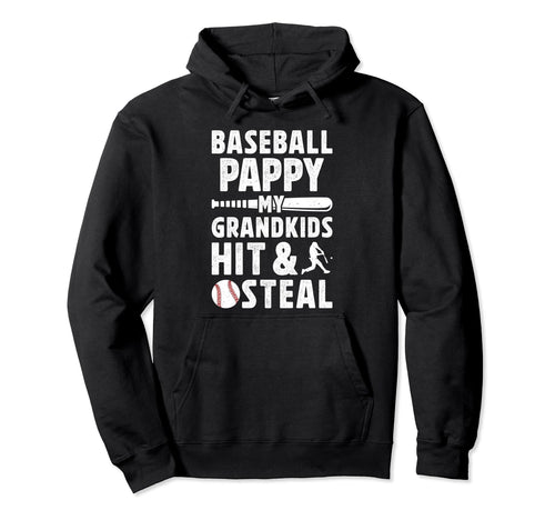 Baseball Pappy Grandpa Funny Pappy Hoodie - Trendy Graphic for Adults - T-Shirt, Sweatshirt, Hoodie