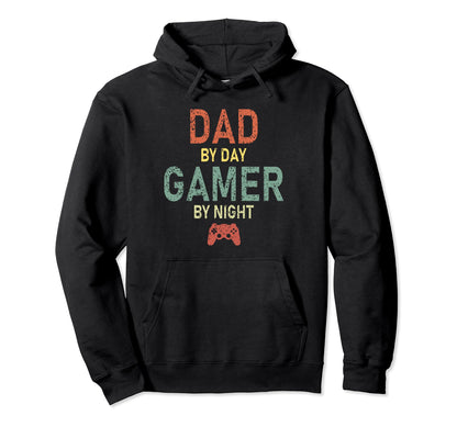 Fun Dad Day Gamer Night Video Games Hoodie - Casual Everyday Wear Unisex - T-Shirt, Sweatshirt, Hoodie
