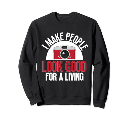 Photo Camera Photographer Flash Sweatshirt - Custom Art Print Unisex - T-Shirt, Sweatshirt, Hoodie