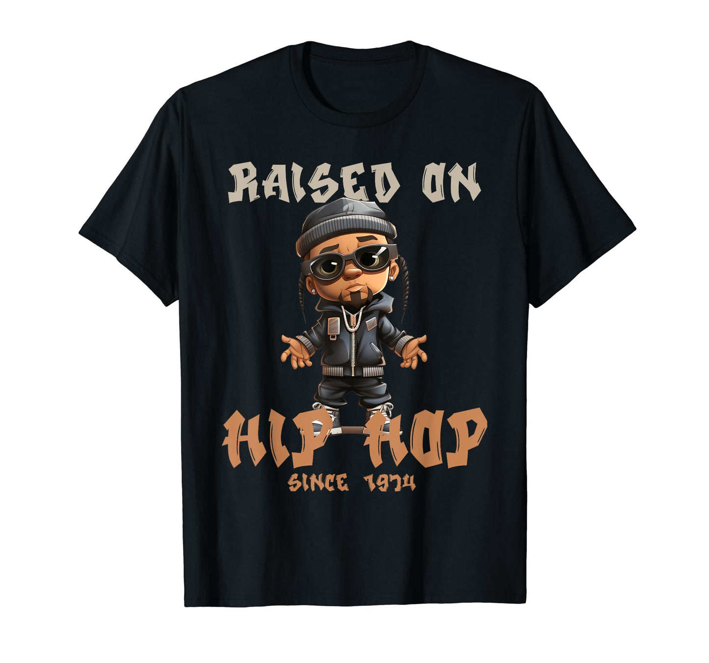 Raised Hip Hop Music Old School T-Shirt - Aesthetic Graphic for Adults - T-Shirt, Sweatshirt, Hoodie