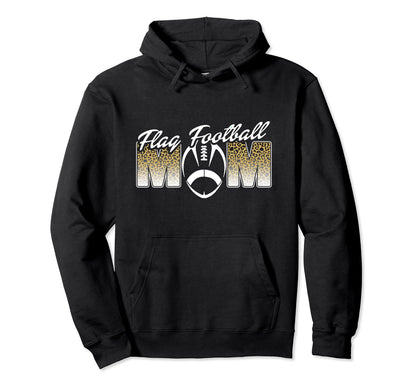 Flag Football Mom Sideline Day Game Hoodie - Unique Graphic Unisex - T-Shirt, Sweatshirt, Hoodie