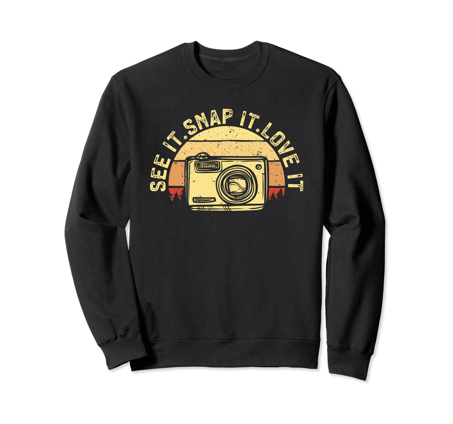 Photo Camera Photographer Flash People Sweatshirt - Trendy Graphic Unisex - T-Shirt, Sweatshirt, Hoodie