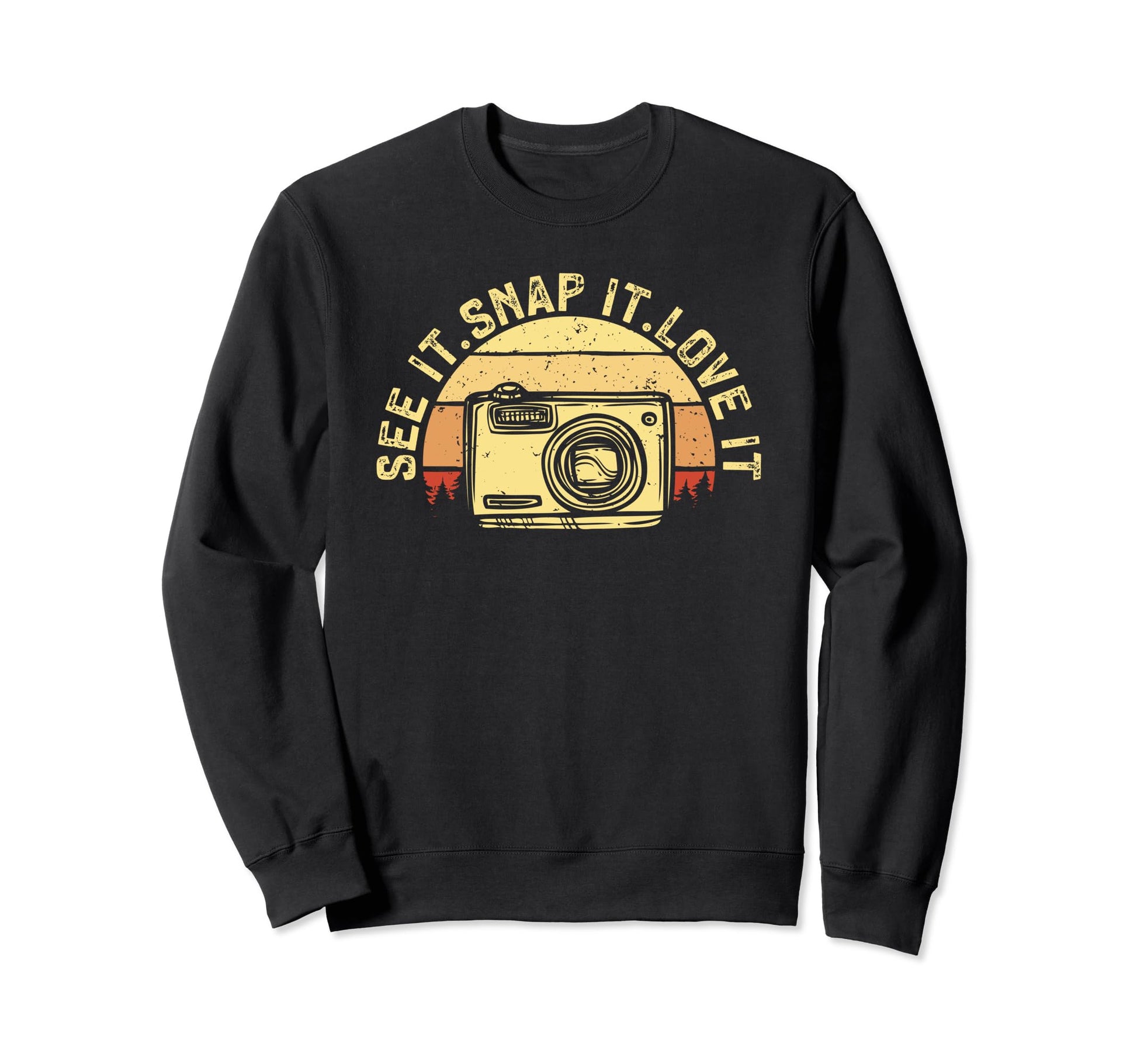 Photo Camera Photographer Flash People Sweatshirt - Trendy Graphic Unisex - T-Shirt, Sweatshirt, Hoodie