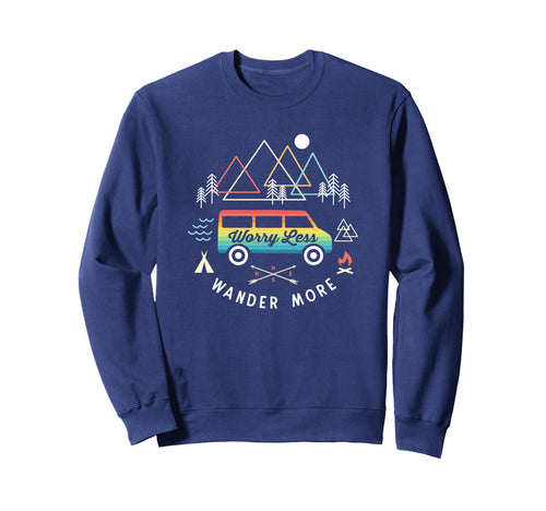 Camping Camper Van Sunset Sweatshirt - Novelty Apparel for Adults - T-Shirt, Sweatshirt, Hoodie