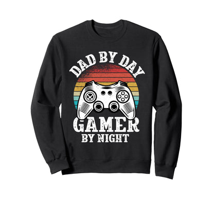 Dad Day Gamer Night Game Dads Sweatshirt - Minimalist Print Unisex - T-Shirt, Sweatshirt, Hoodie