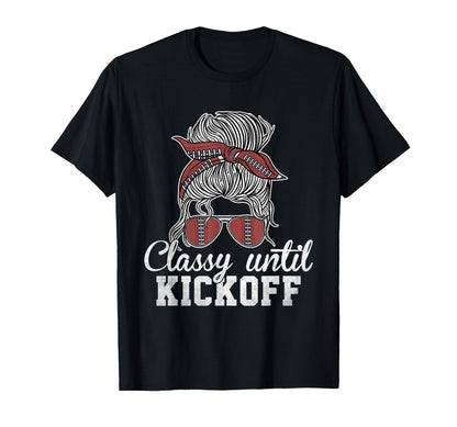 Classy Kickoff American Football Messy T-Shirt - Trendy Graphic Men Women - T-Shirt, Sweatshirt, Hoodie