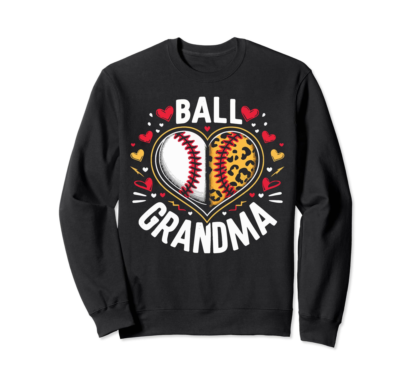 Baseball Grandma Grandmother Sweatshirt - Casual Everyday Wear Unisex - T-Shirt, Sweatshirt, Hoodie