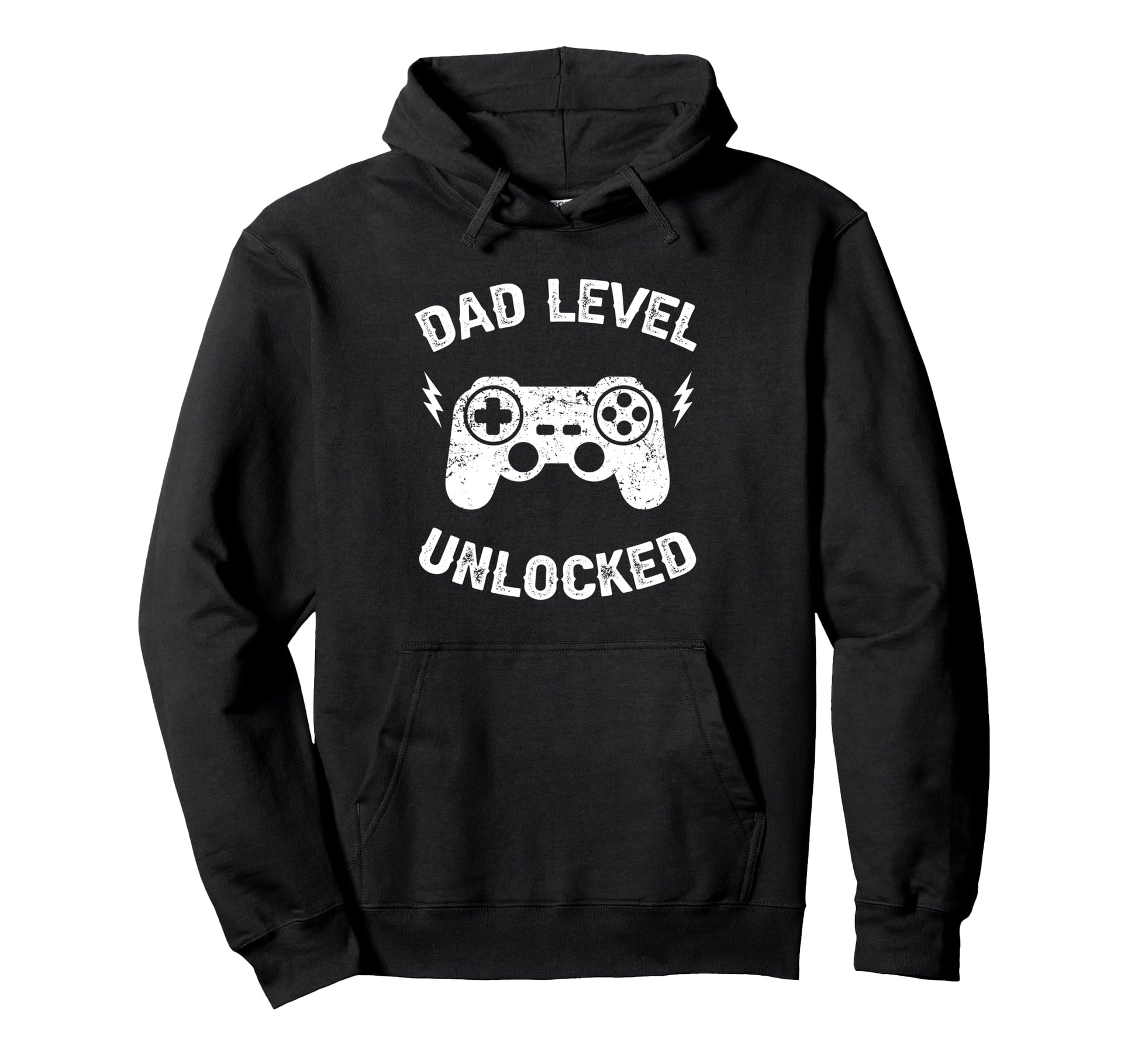 Dad Level Unlocked Gaming Controller Hoodie - Aesthetic Graphic for Adults - T-Shirt, Sweatshirt, Hoodie