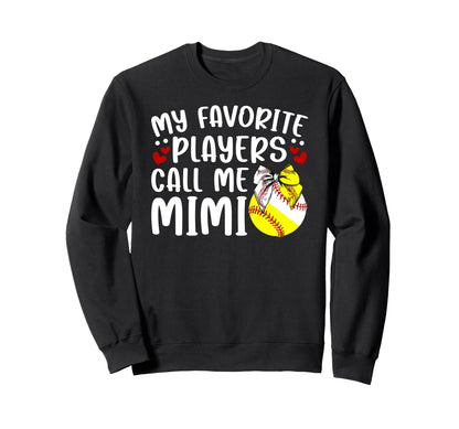 Favorite Players Call Me Mimi Sweatshirt - Casual Everyday Wear for Adults - T-Shirt, Sweatshirt, Hoodie