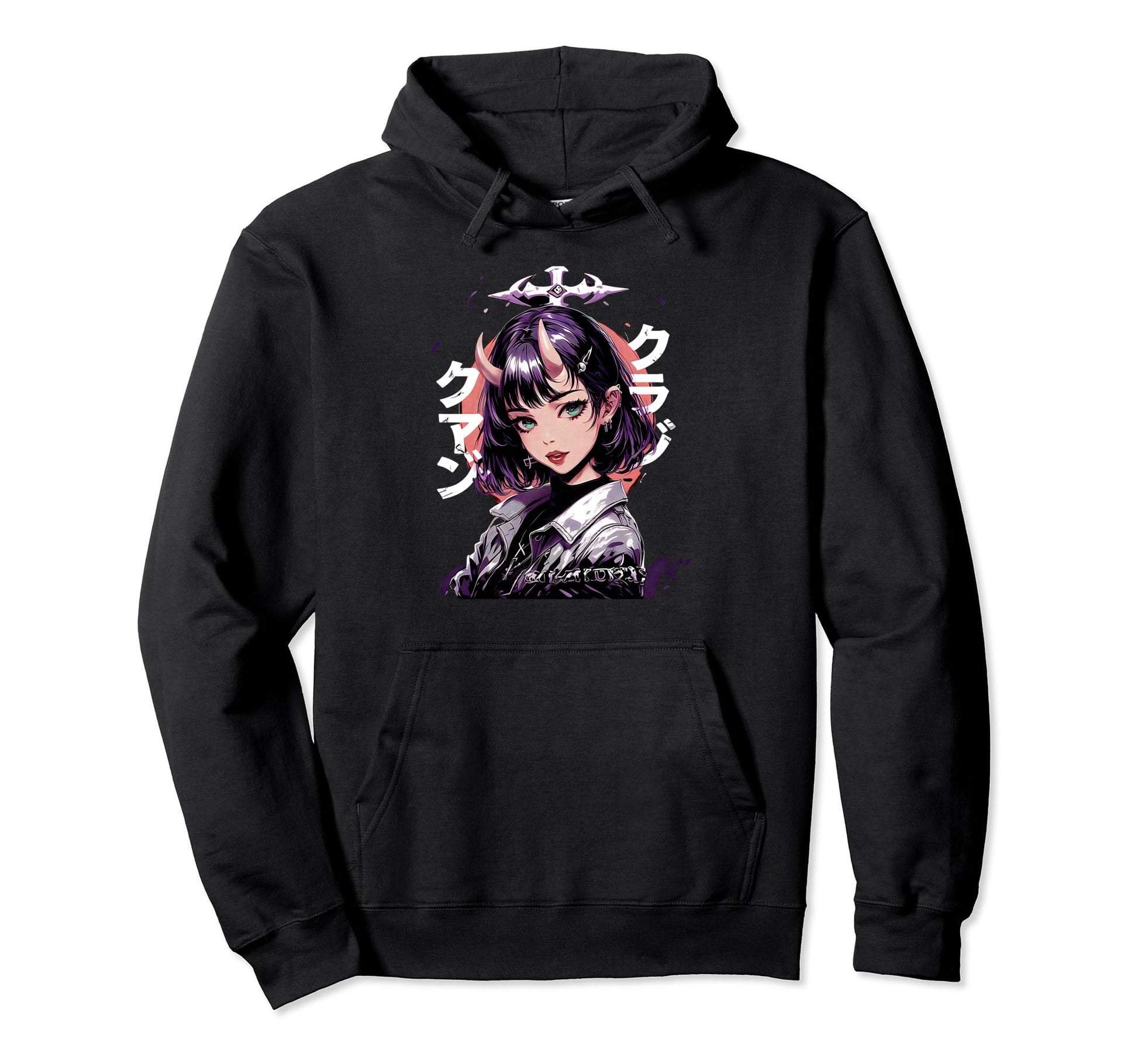 Anime Goth Grunge Demon Waifu Horror Alt Hoodie - Streetwear Style Unisex - T-Shirt, Sweatshirt, Hoodie