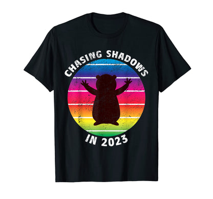 Groundhog Day 2023 Funny Rainbow T-Shirt - Novelty Apparel for Adults - T-Shirt, Sweatshirt, Hoodie