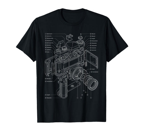 Camera Schematic Film Photography T-Shirt - Unique Graphic Men Women - T-Shirt, Sweatshirt, Hoodie