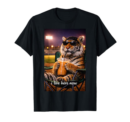 Funny Tiger Ballfield Baseball Field T-Shirt - Minimalist Print for Adults - T-Shirt, Sweatshirt, Hoodie