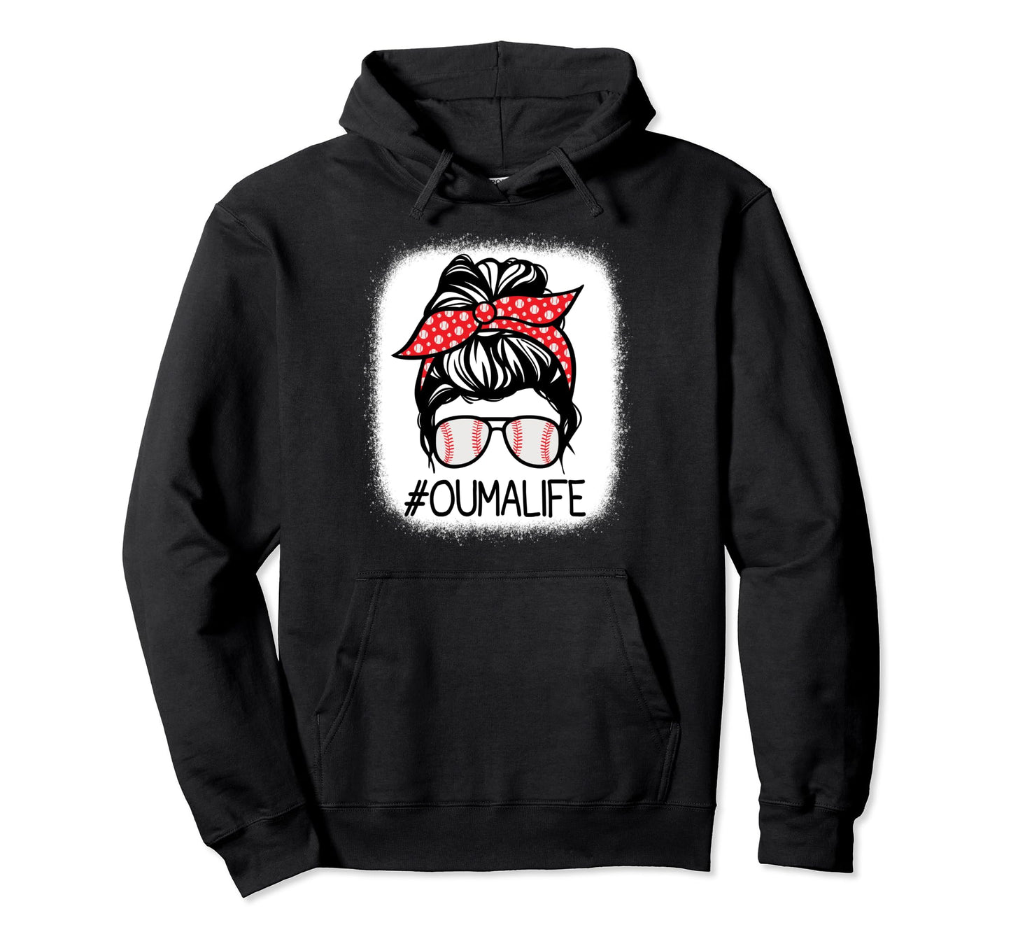 Ouma Bleached Messy Bun Baseball Hoodie - Aesthetic Graphic Men Women - T-Shirt, Sweatshirt, Hoodie