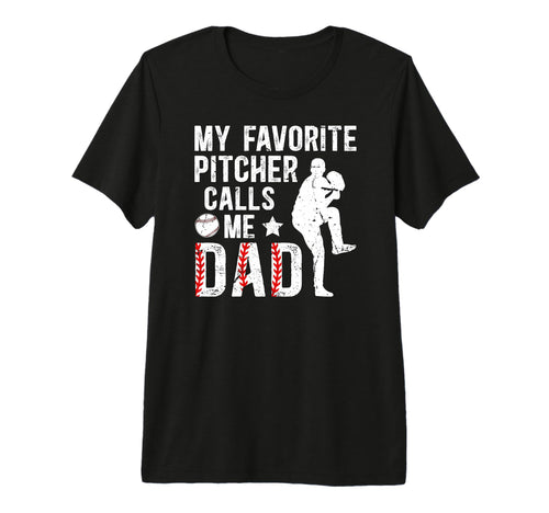 Mens My Favorite Baseball Pitcher Dad T-Shirt - Graphic Print for Adults - T-Shirt, Sweatshirt, Hoodie