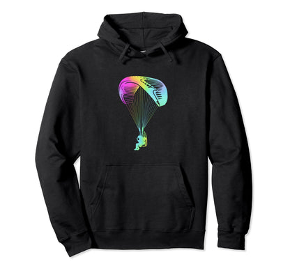 Rainbow Paramotoring Paramotor Pilot Hoodie - Minimalist Print Unisex - T-Shirt, Sweatshirt, Hoodie