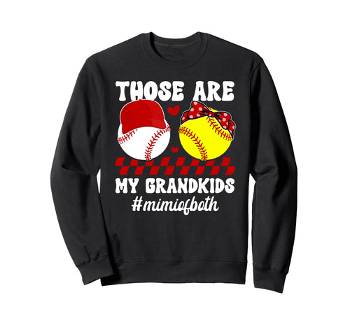 My Grandkids Mimi Both Baseball Sweatshirt - Aesthetic Graphic Men Women - T-Shirt, Sweatshirt, Hoodie