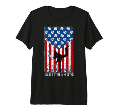 Pitching Stars And Strikes Baseball T-Shirt - Aesthetic Graphic for Adults - T-Shirt, Sweatshirt, Hoodie