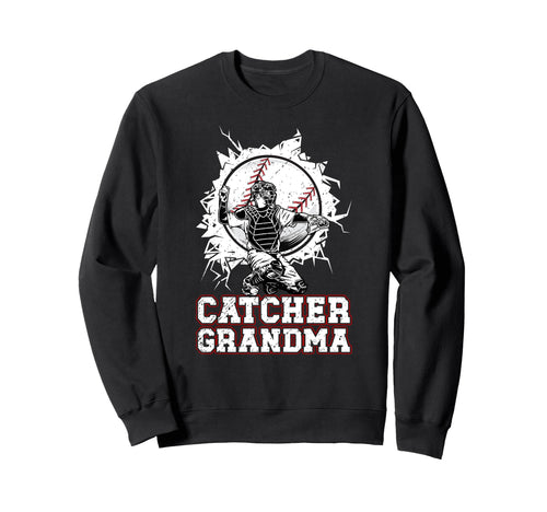 Baseball Catcher Grandma Baseball Sweatshirt - Minimalist Print Unisex - T-Shirt, Sweatshirt, Hoodie