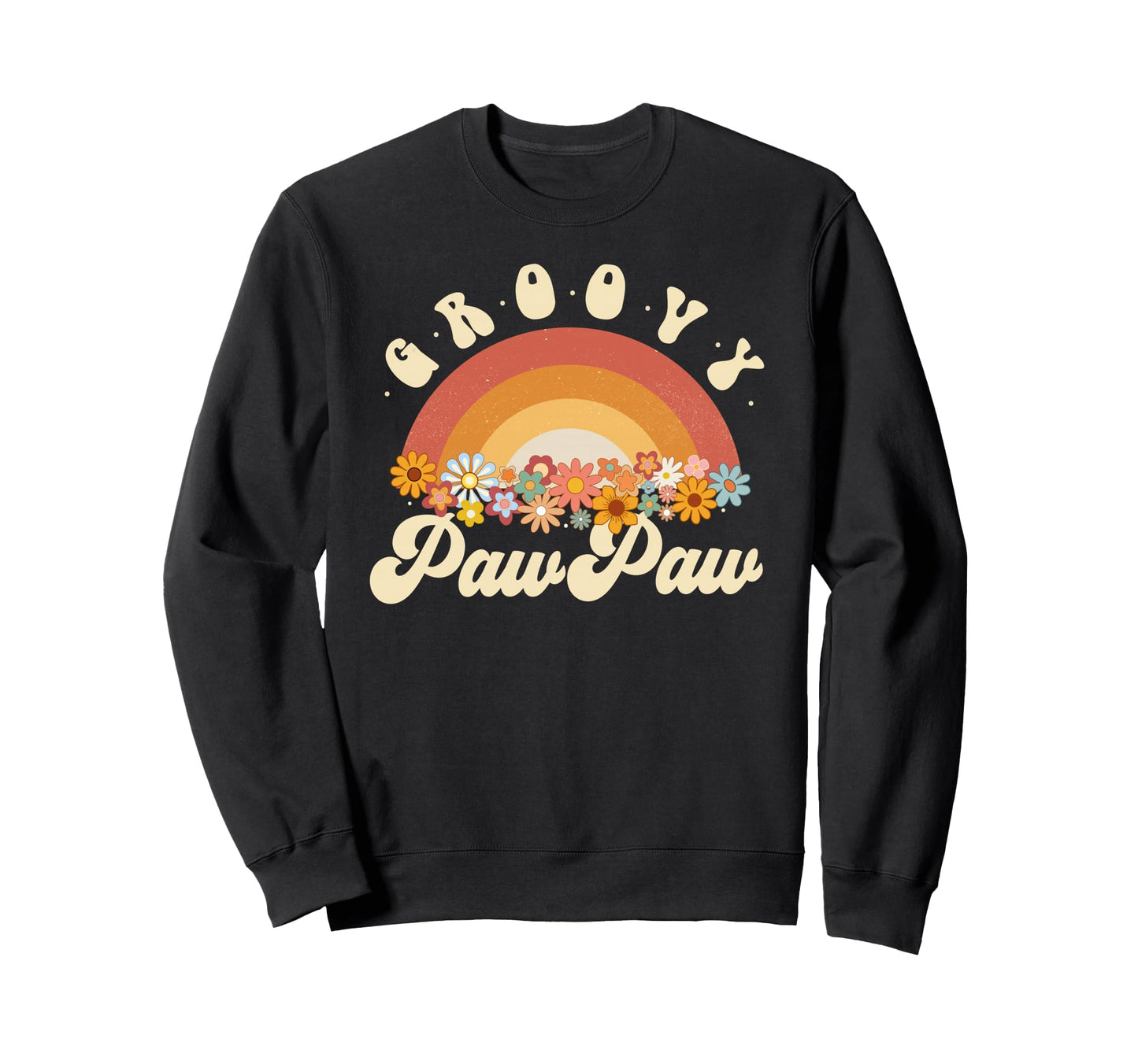 Groovy Pawpaw Rainbow Colorful Sweatshirt - Minimalist Print Men Women - T-Shirt, Sweatshirt, Hoodie