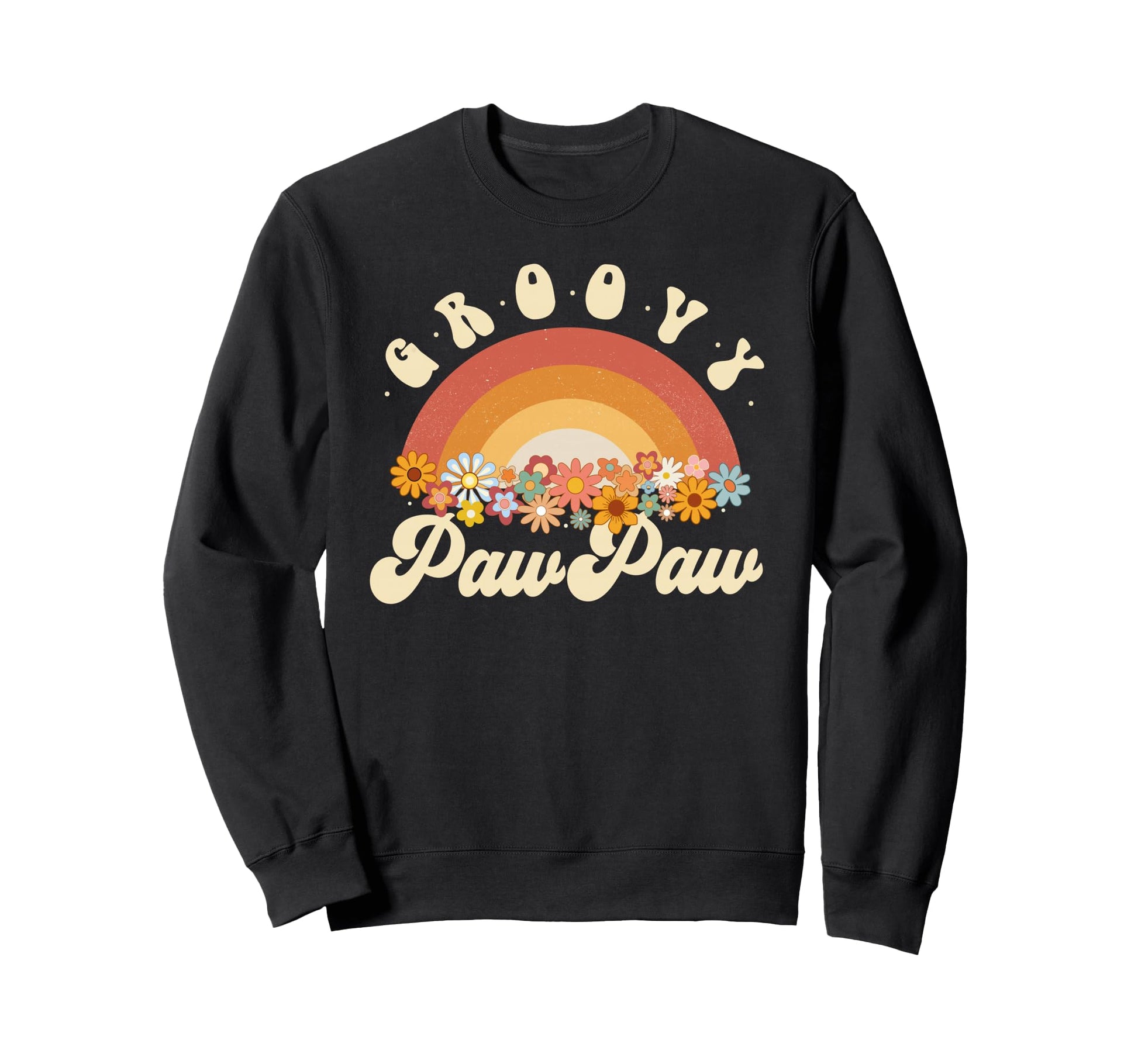 Groovy Pawpaw Rainbow Colorful Sweatshirt - Minimalist Print Men Women - T-Shirt, Sweatshirt, Hoodie