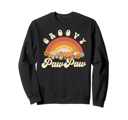 Groovy Pawpaw Rainbow Colorful Sweatshirt - Minimalist Print Men Women - T-Shirt, Sweatshirt, Hoodie