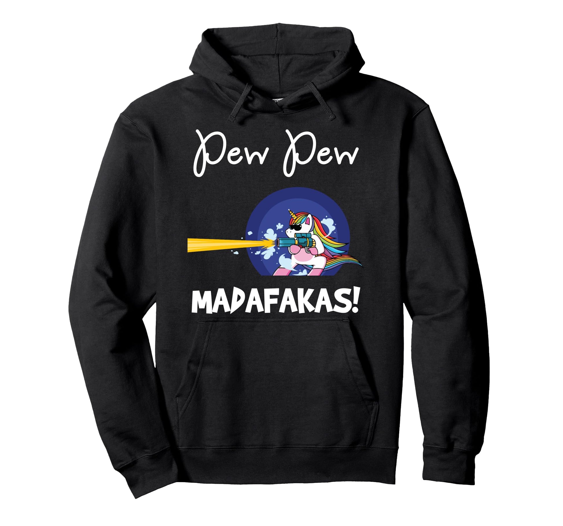 Pew Madafakas Funny Fantasy Unicorn Hoodie - Aesthetic Graphic for Adults - T-Shirt, Sweatshirt, Hoodie