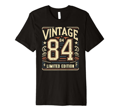 1984 Birthday 84 Born 1984 Typography T-Shirt - Unique Graphic Men Women - T-Shirt, Sweatshirt, Hoodie