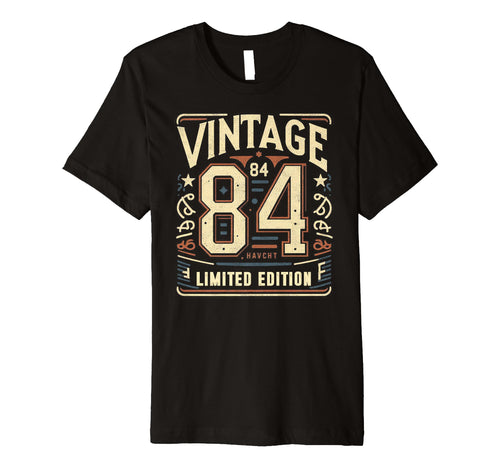 1984 Birthday 84 Born 1984 Typography T-Shirt - Unique Graphic Men Women - T-Shirt, Sweatshirt, Hoodie