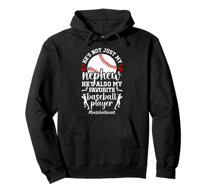Proud Baseball Aunt Baseball Player Hoodie - Casual Everyday Wear Unisex - T-Shirt, Sweatshirt, Hoodie