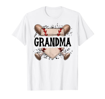Grandma Baseball Home Plate Nana Mimi T-Shirt - Minimalist Print Unisex - T-Shirt, Sweatshirt, Hoodie