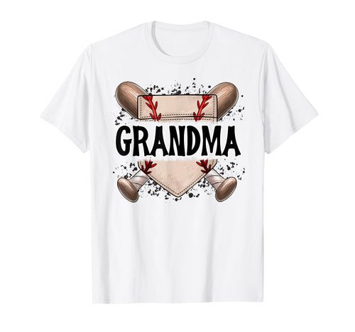 Grandma Baseball Home Plate Nana Mimi T-Shirt - Minimalist Print Unisex - T-Shirt, Sweatshirt, Hoodie
