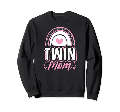 Twin Mom Love Heart Bohemian Sweatshirt - Aesthetic Graphic for Adults - T-Shirt, Sweatshirt, Hoodie