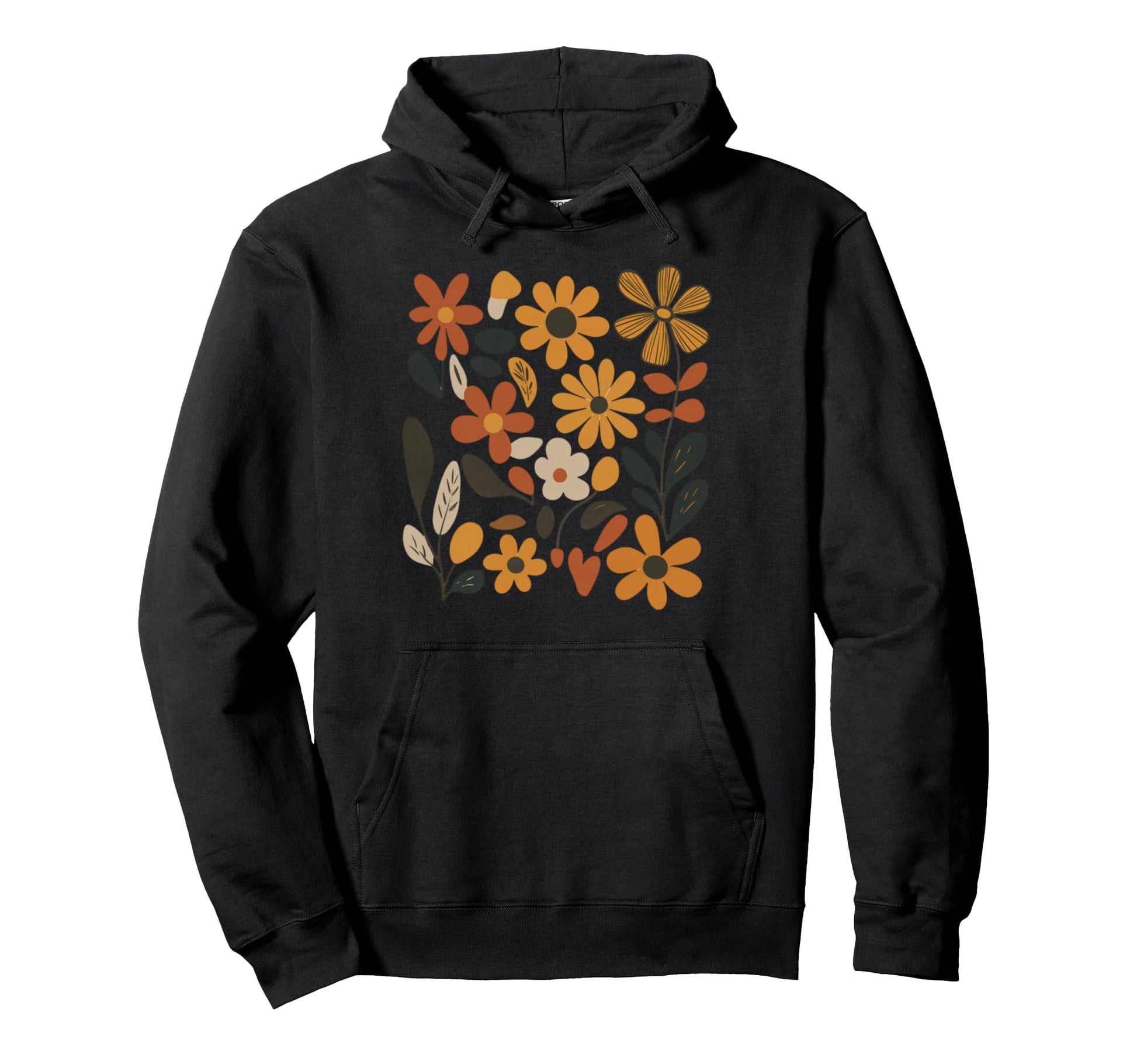 70S Hippie Flower Power Aesthetic Hoodie - Custom Art Print Men Women - T-Shirt, Sweatshirt, Hoodie