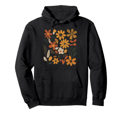 70S Hippie Flower Power Aesthetic Hoodie - Custom Art Print Men Women - T-Shirt, Sweatshirt, Hoodie
