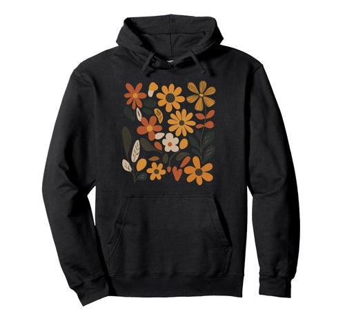 70S Hippie Flower Power Aesthetic Hoodie - Custom Art Print Men Women - T-Shirt, Sweatshirt, Hoodie