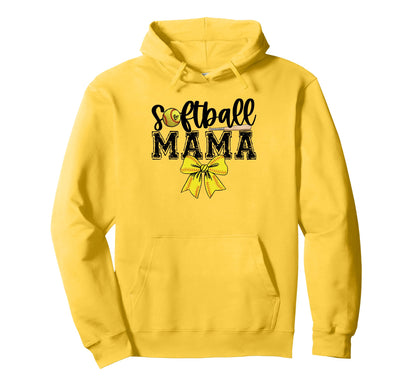 Softball Mama Game Day Vibes Softball Hoodie - Minimalist Print Men Women - T-Shirt, Sweatshirt, Hoodie