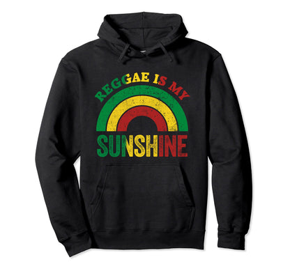 Reggae Is My Sunshine Rainbow Sunshine Hoodie - Custom Art Print Unisex - T-Shirt, Sweatshirt, Hoodie