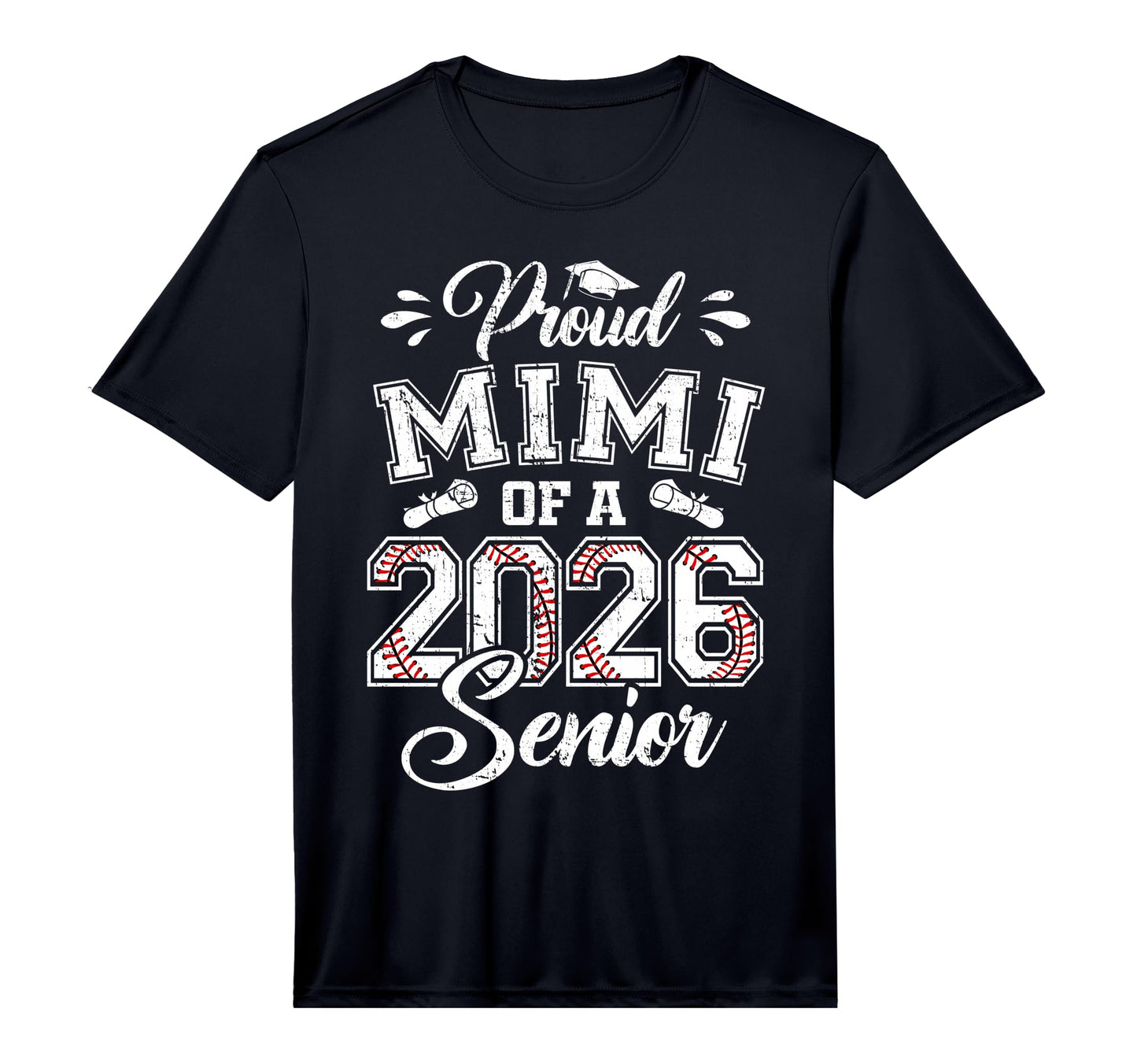 Mens Proud Mimi 2026 Senior Baseball T-Shirt - Minimalist Print Unisex - T-Shirt, Sweatshirt, Hoodie