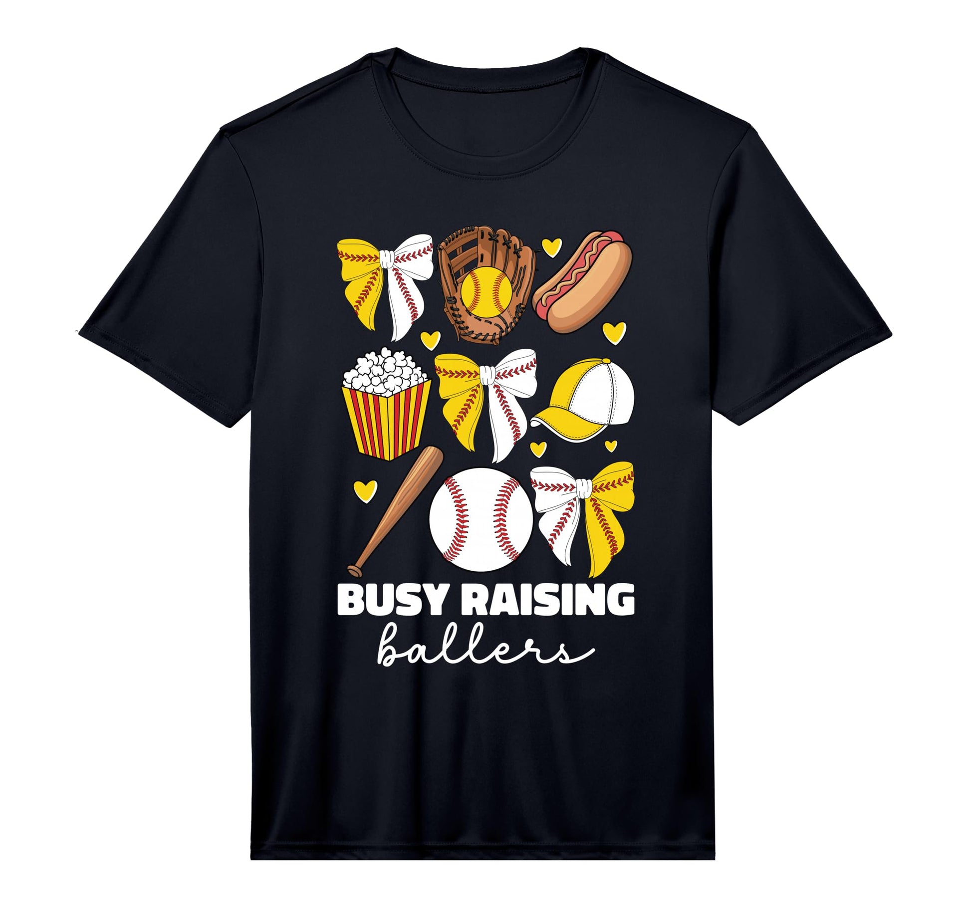 Mens Busy Raising Ballers Baseball T-Shirt - Minimalist Print for Adults - T-Shirt, Sweatshirt, Hoodie