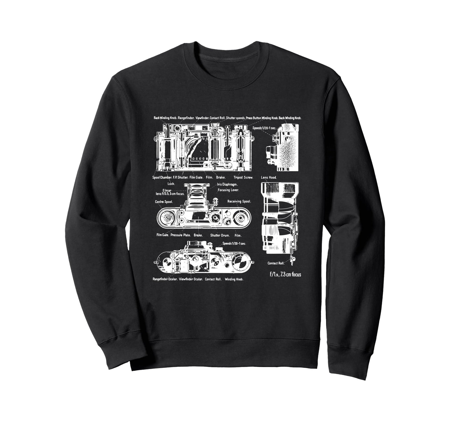 Low Aperture F1 9 Film Camera Sweatshirt - Aesthetic Graphic for Adults - T-Shirt, Sweatshirt, Hoodie