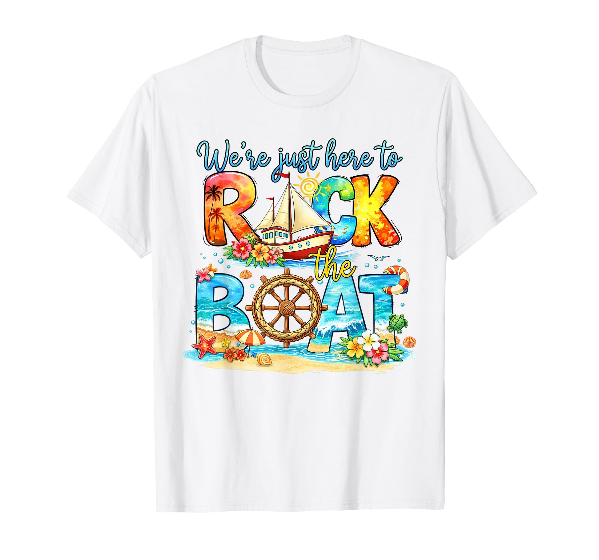 Cruise Trip Cruising Family Were Here T-Shirt - Unique Graphic for Adults - T-Shirt, Sweatshirt, Hoodie