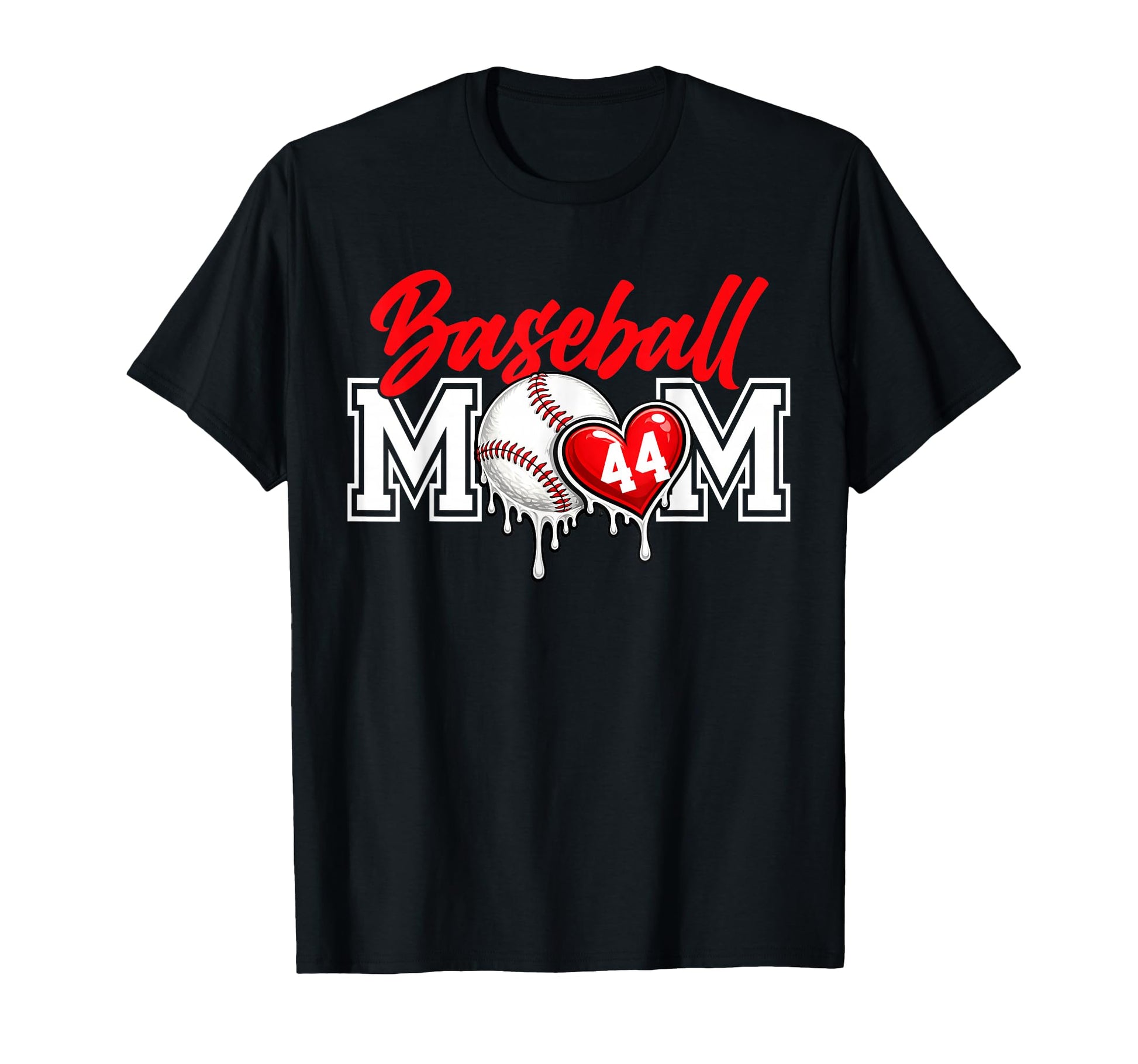 Personalized Proud Mom Jersey Number 44 T-Shirt - Graphic Print for Adults - T-Shirt, Sweatshirt, Hoodie