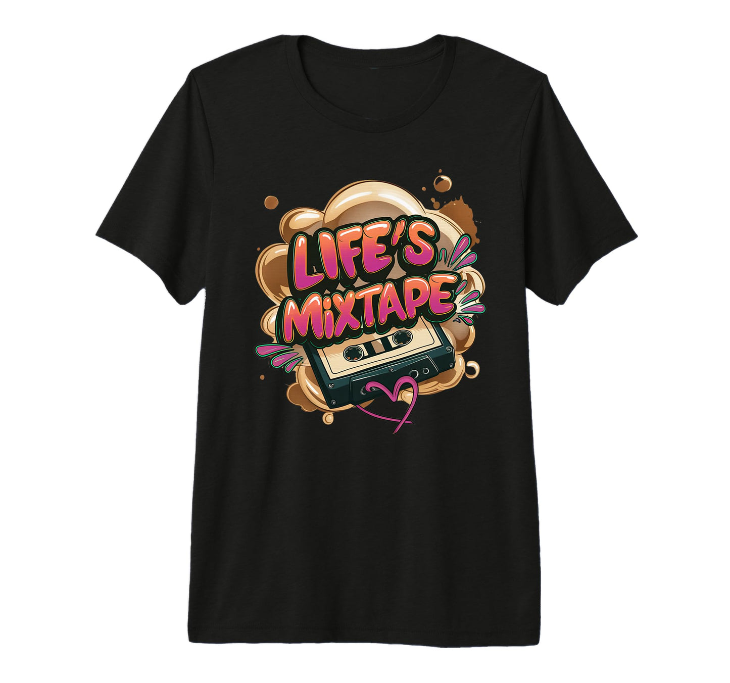Lifes Mixtape Old School Cassette Tape T-Shirt - Novelty Apparel Unisex - T-Shirt, Sweatshirt, Hoodie