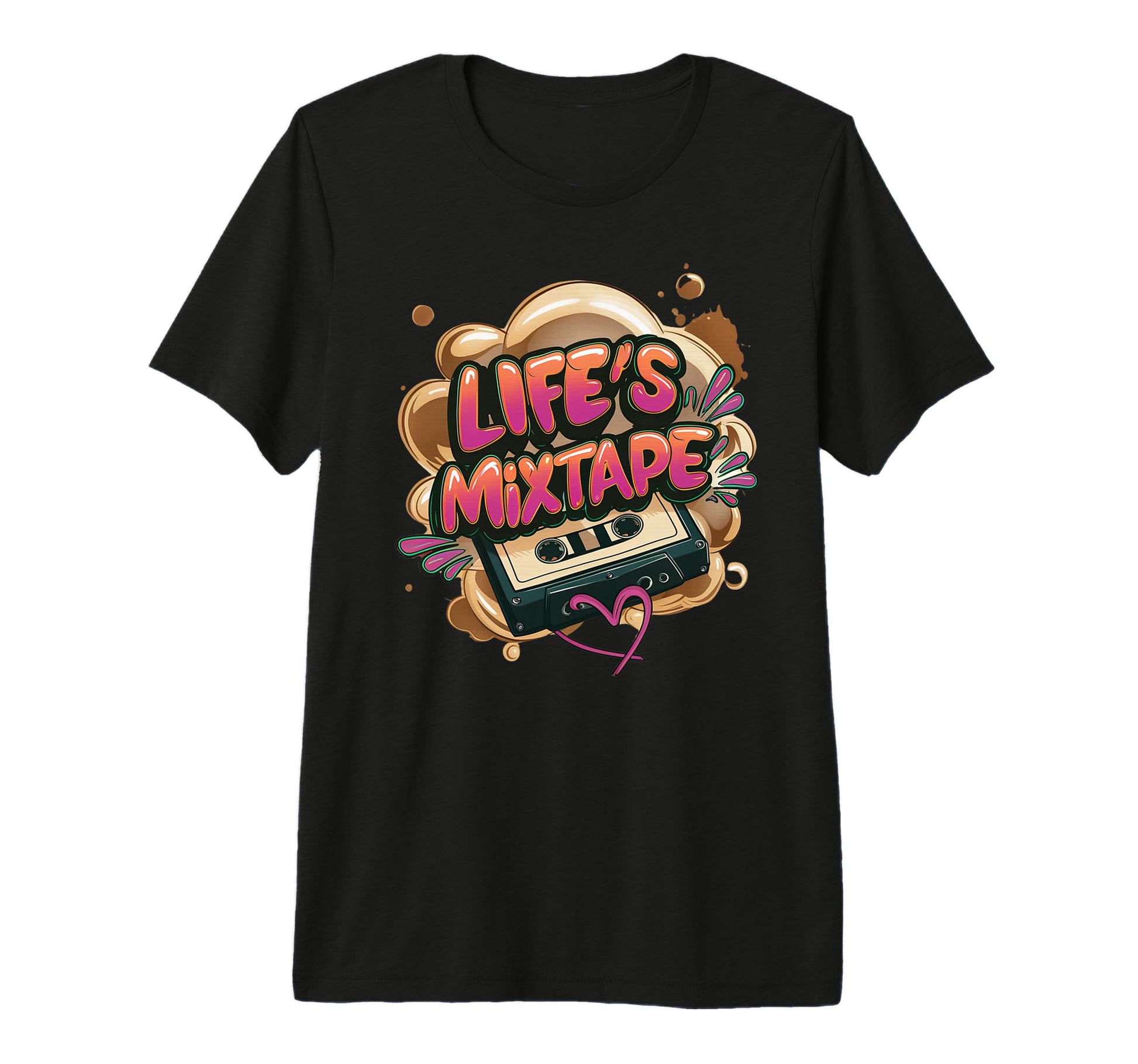 Lifes Mixtape Old School Cassette Tape T-Shirt - Novelty Apparel Unisex - T-Shirt, Sweatshirt, Hoodie