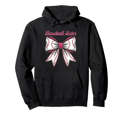 Baseball Sister Coquette Bow Biggest Hoodie - Aesthetic Graphic Men Women - T-Shirt, Sweatshirt, Hoodie
